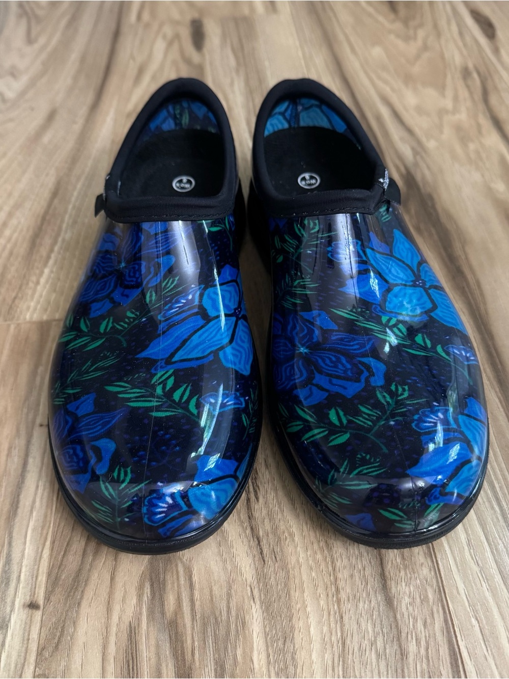 SLOGGERS Spring Surprise Blue Green Waterproof Garden ShoeClogs Women’s Size 8 - Picture 2 of 16
